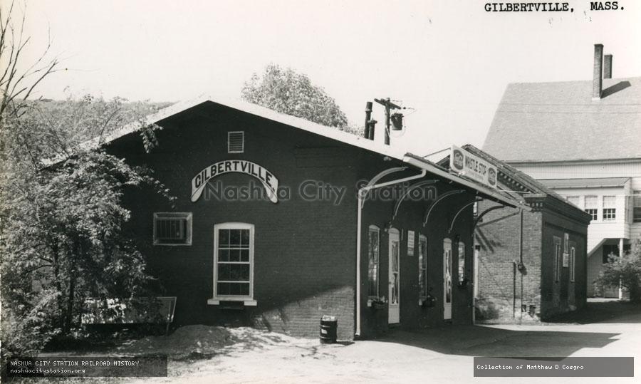 Postcard: Boston & Albany Railroad Depot, Gilbertville, Massachusetts